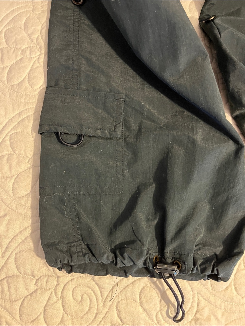 Convertible Black Track Joggers with Cargo Pockets - Picture 6 of 10
